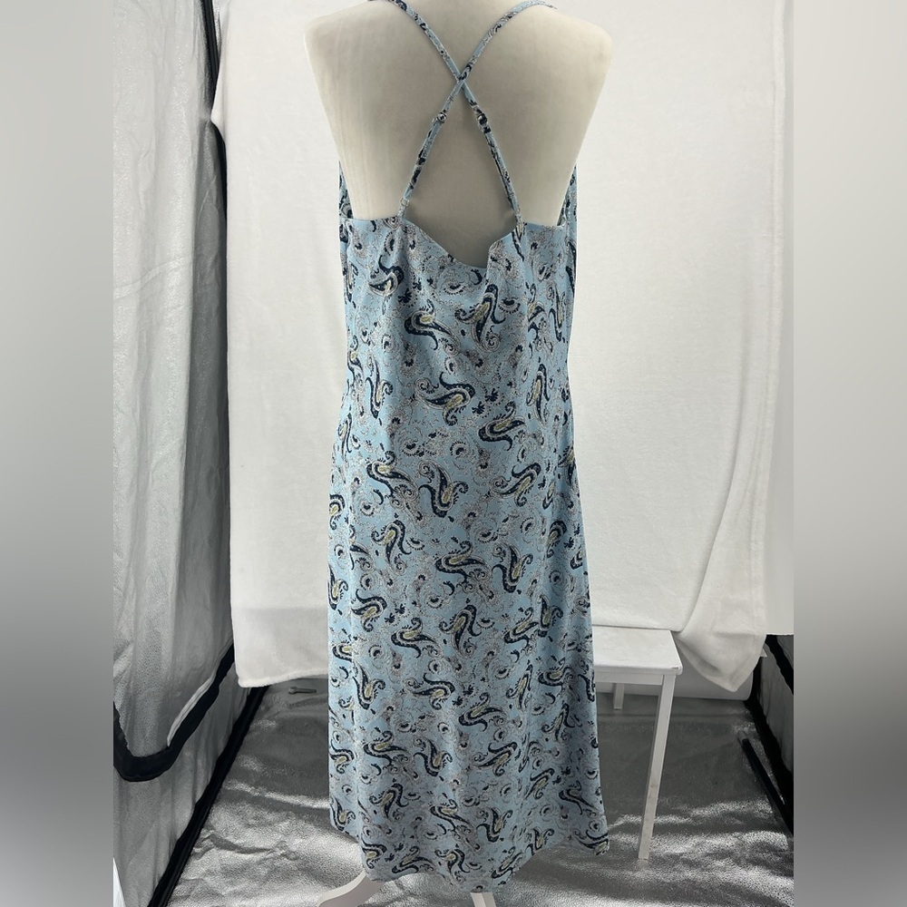 Lucy Paris Blue Paisley Print Maxi Dress 660 - Picture 3 of 4